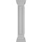 Ekena Millwork 8"W x 48"H End Newel Post with Panel, Flat Capital & Base Trim (Installation kit included) NWL08X48EPF0B0 - alternate 2